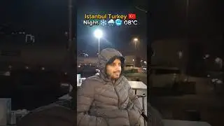Istanbul Turkey night life in winter weather, peak winter season