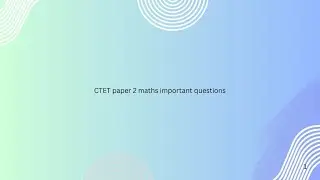 Ctet paper 2maths important previous year question बार बार पूछे जाने वाले  #viral #maths #ctet 