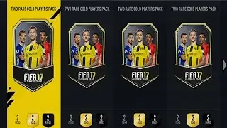 8 X 2 Rare Gold Player Packs Pack Opening!! Fifa 17!! 86+ PLAYER!!!!
