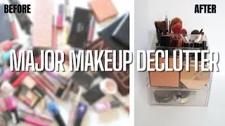 MASSIVE MAKEUP DECLUTTER 2021...VERY SATISFYING