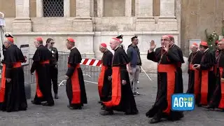 Papa Francesco, i cardinali arrivano in Santa Maria Maggiore per recitare i vespri