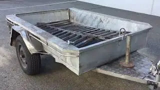 cb017 - 2003 Custom Made Single Axle 6x4 Box Top Trailer with Set Of Custom Ramps