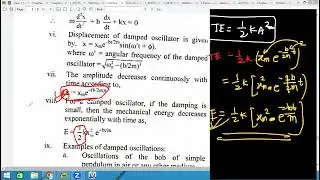 Oscillations  theory part 9  for jee neet cet viit bitsat class 12 cbse icse state board