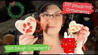 Making Salt Dough Ornaments with Bella (DIY Paw Print Ornaments)