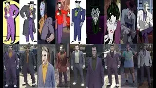 GTA V Online / 9 Outfits of The Joker Animated / 9 Atuendos del Guasón Animado/