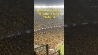 Dhoni and csk fan power- sea of yellow at narendra modi stadium #csk #dhoni #chennaisuperkings #ipl