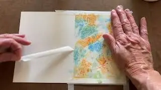 Strathmore Watercolor Cards | Painting a Watercolor Texture Card with Salt and Plastic Wra
