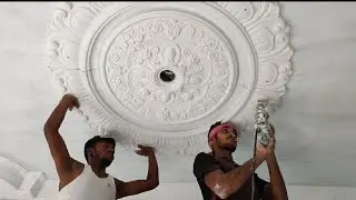 How To Ceiling Medallion 56 Inches installation Popular Of The Beroom Very Good Best Gypsum Plaster