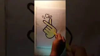 how to draw BTS finger heart #tutorial #bts #drawing