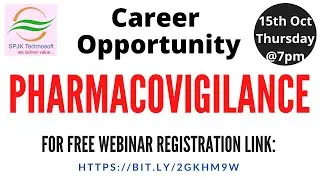 #onlinetraining,#spjk, Career Opportunities as a Pharmacovigilance Officer in Pharma Industry!