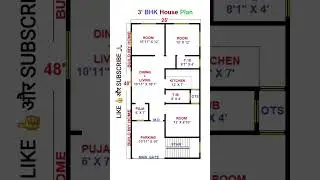 25 x 48 House Design/ #buildmyhome #houseplan #housedesign #housemap #home #trending