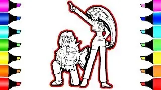 Team Rocket and Magikarp coloring pages I Fun Colouring videos for kids