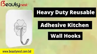 Heavy Duty Reusable Adhesive Kitchen Wall Hooks