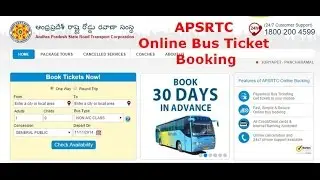 APSRTC Online Bus Ticket Booking and Checking Reservation Availablity