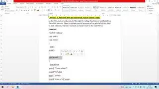 Categories of user defined functions in C