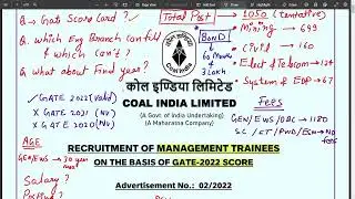 Coal India Limited Recruitment 2022 &ndash; Apply Online for 1050 Posts