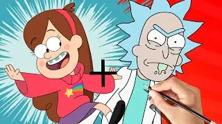 How To Draw Rick as Mabel Pines Gravity Falls