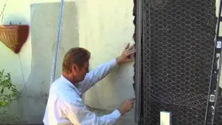 Stucco expansion joint between house and  Terra Cotta retaining wall