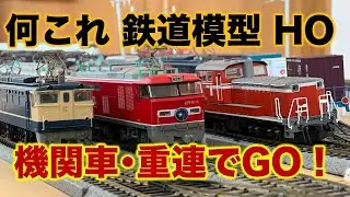 鉄道模型 HO  機関車重連 走行動画 EF65 EF510 DD51 KATO / Model Train, Double-Headed Locomotives, Running Video