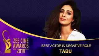 Tabu wins Best Actor in Negative Role for Andhadhun | Zee Cine Awards 2019