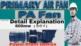 Primary Air Fan Explained | Working, Function & Operation in Thermal Power Plant (Hindi)