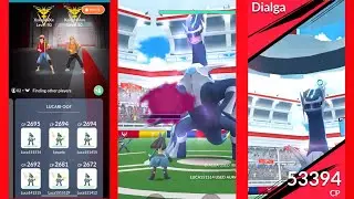 Level 40 Lucario vs Dialga duo (no weather boost)
