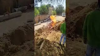 gas pipeline break 😱😱😱