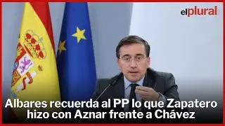 Albares recuerda al PP lo que Zapatero hizo con Aznar frente a Chávez y pide 