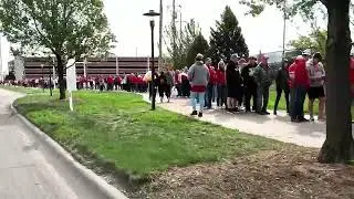 Husker Games | Line for Husker Equipment Sale at Hawks Championship Center | April 26th, 2025