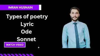 Types of poetry || Lyric , Ode and Sonnet ||