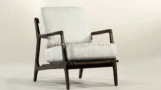 Verity Lounge Chair in Bright Ash from Poly & Bark | accent chair, armchair, mid-century chair