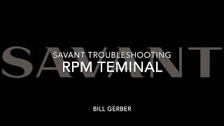 RPM Terminal Troubleshooting