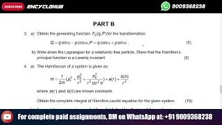 Obtain the generating function for the transformation: MPH 006