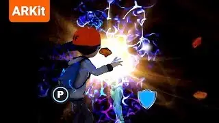 Dragon Power Fighter AR Gameplay - Spellcaster ARKit game