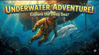 A Friendly Diver Under the Sea