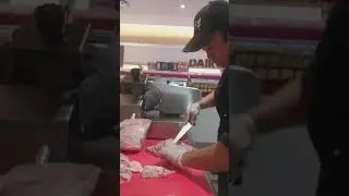 Cutting wagyu chuckroll/Ribcap
