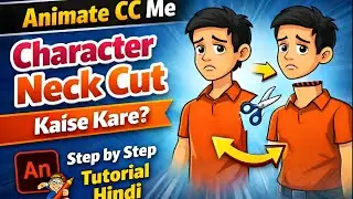 Animate CC Me Character Head Cut Kaise Kare | Cartoon Animation Tutorial Hindi