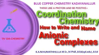 How to Write and Name Anionic Complexes