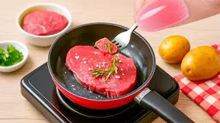 Miniature Cooking Beef Recipe 🥩 How to Make Perfect Steak Burger