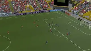 FM20 UEFA Youth League final and my regen Barr dribbles past 4 players to score