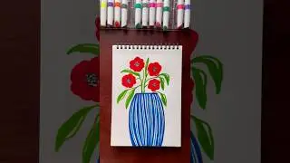 Brushpen art ❤️ #shorts #brushpen #markers #funart