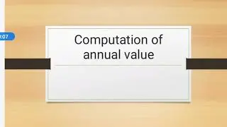 Computation of annual value