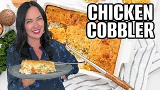 Chicken Cobbler Casserole | Creamy, Cozy, Quick