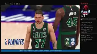 Season 3 Playoffs Eastern Conference Semi-Finals matchup BMO 76ers VS MBC Celtics Game 1 on 2k23