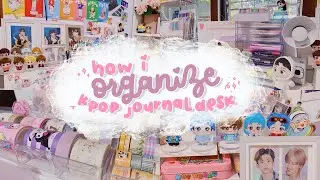 •. Kpop and Studygram desk?! How i organize & decorate my Kpop Journal Desk ASMR .•