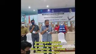 Penyampaian Sumbangan Peribadi MB Pahang Kepada Pelajar Cemerlang SPM2020 Dun Jelai