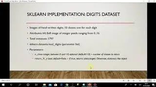 Data Science using Python -- Digits Dataset (Sklearn)
