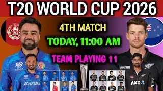 ICC T20 WC 2026:- New zealand vs Afghanistan 4th Match Playing 11 | afg vs nz playing 11
