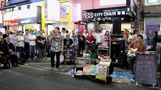 月兒像檸檬   故鄉的雨  The voice of love   南屏晚鐘   萬水千山總是情 - 3L樂隊 香港街頭表演 Busking Hong Kong 旺角西洋菜南街 141026