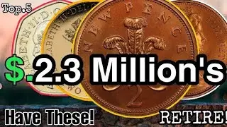 Top 5 UK 2 New Pence Coins Most valuable UK Coins that are worth a lot of money Coins worth money!